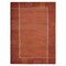 Edge Collections - 5'7'' x 7'10'' - Orange - Contemporary Hand Knotted Area Rug - 1 Piece